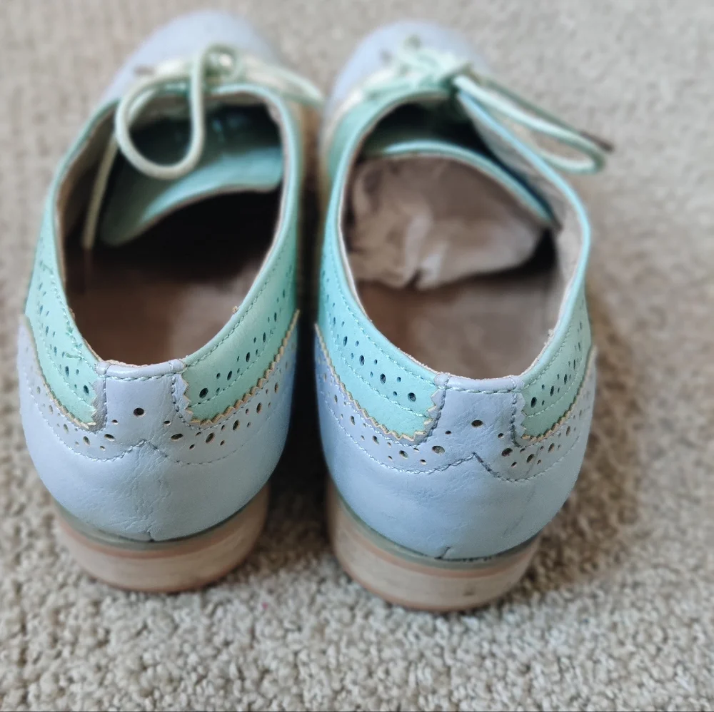 Wanted Babe Blue Saddle Shoes Size 7.5 - Picture 8 of 11